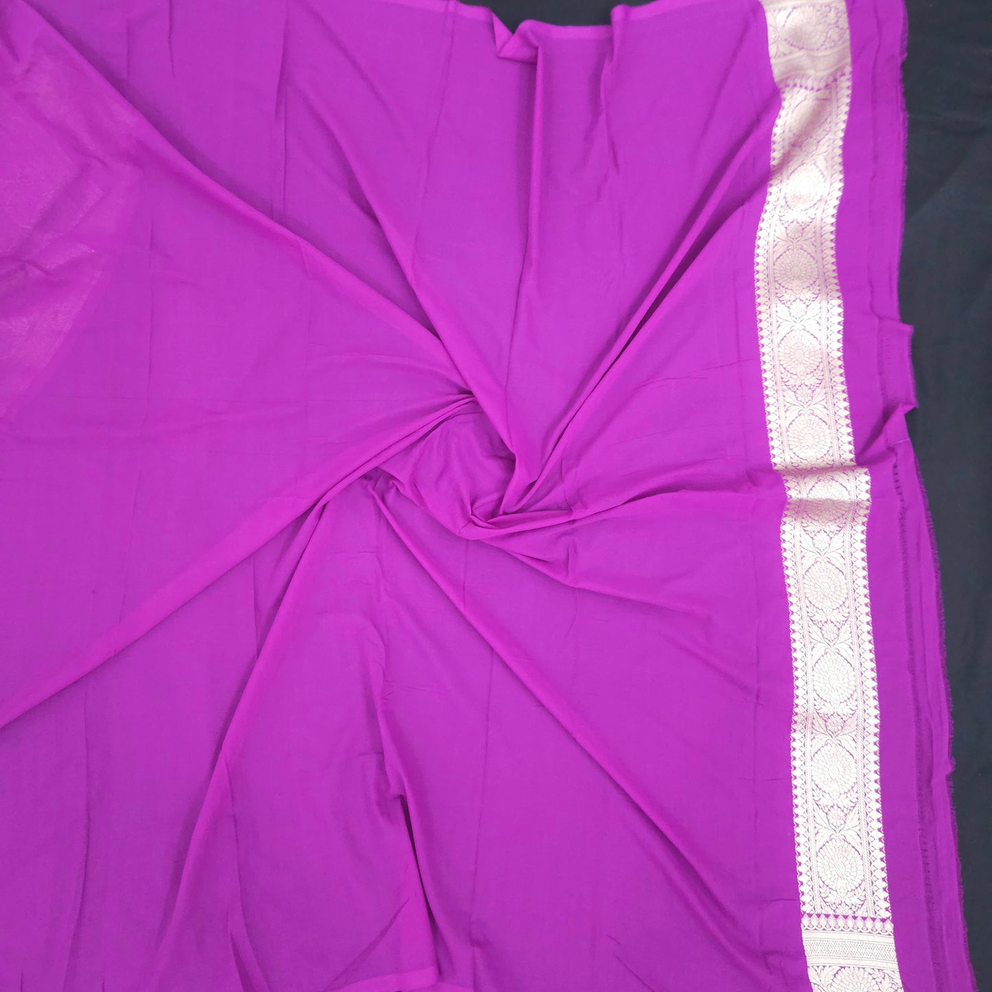 Magenta Chiffon Saree