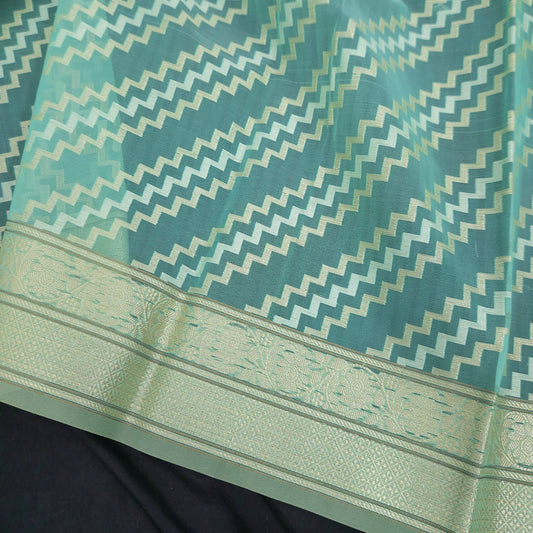 Firozi Blue Kohra Saree
