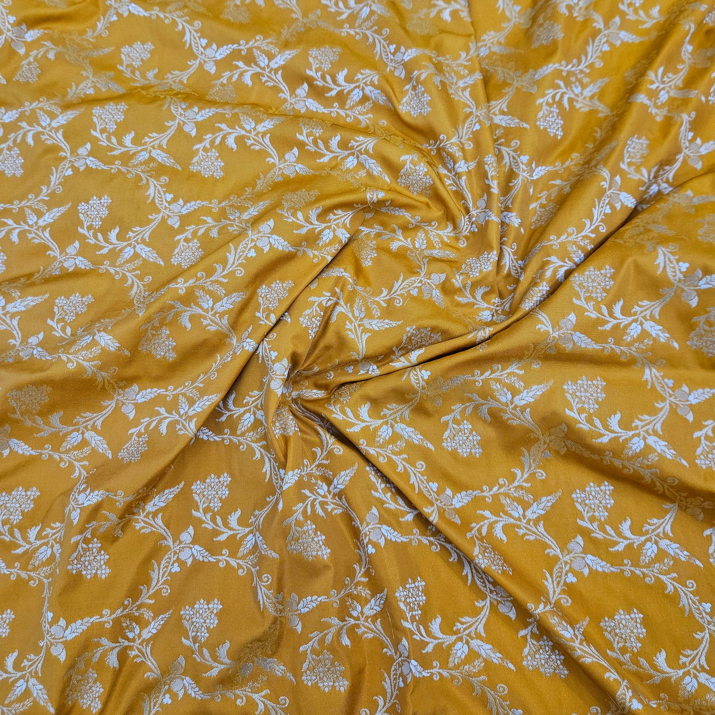 Mustard Yellow Semi Silk Saree