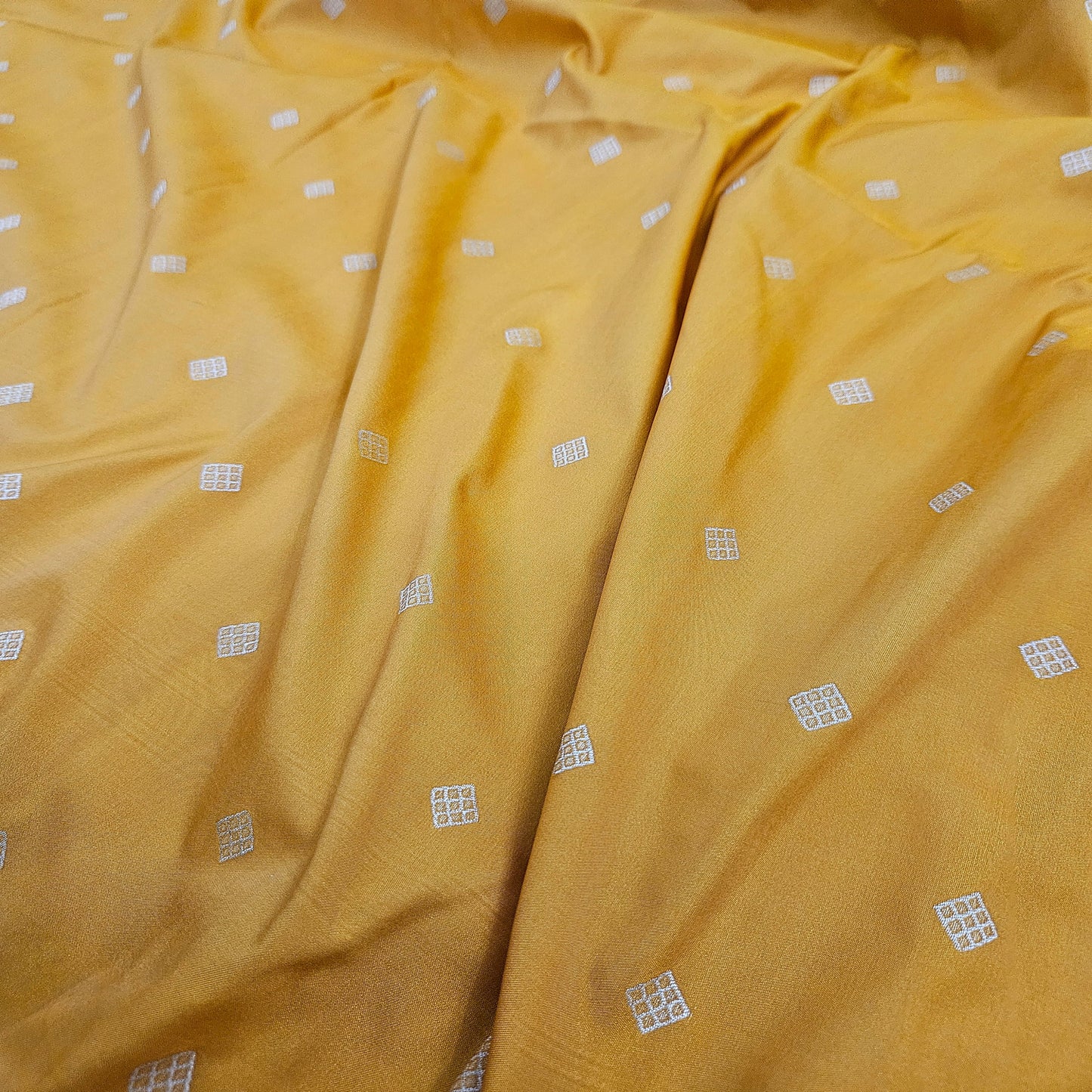 Mustard Yellow Semi Silk Saree