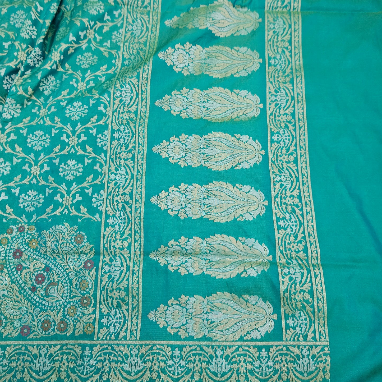 Aqua Green Silk Saree