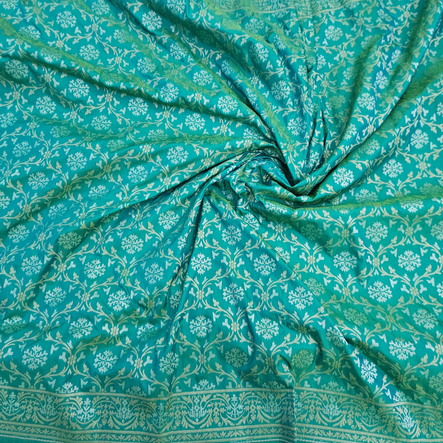 Aqua Green Silk Saree