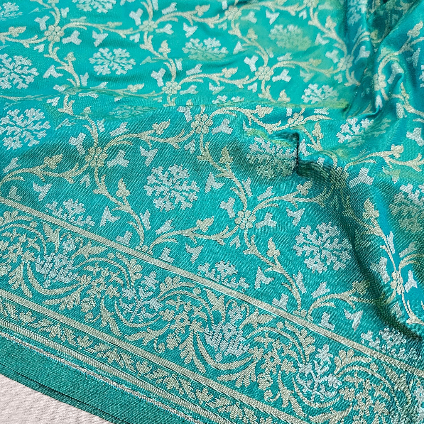 Aqua Green Silk Saree