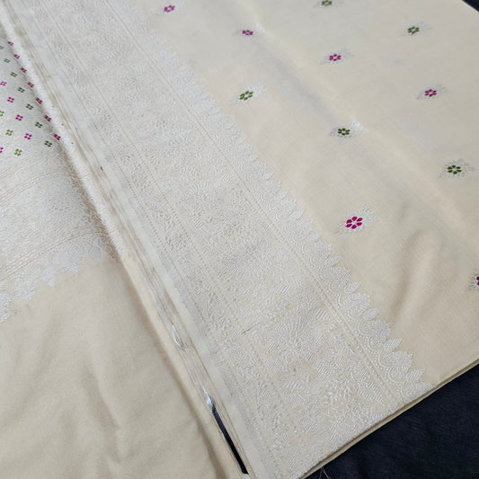 Creme Pure Silk Saree