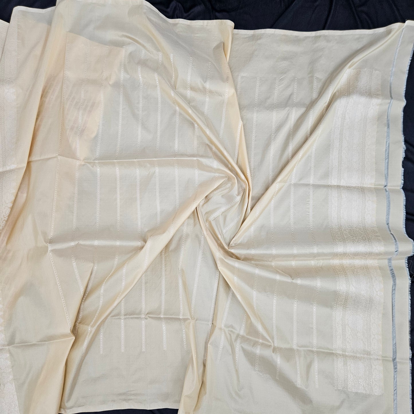 Creme Pure Silk Saree