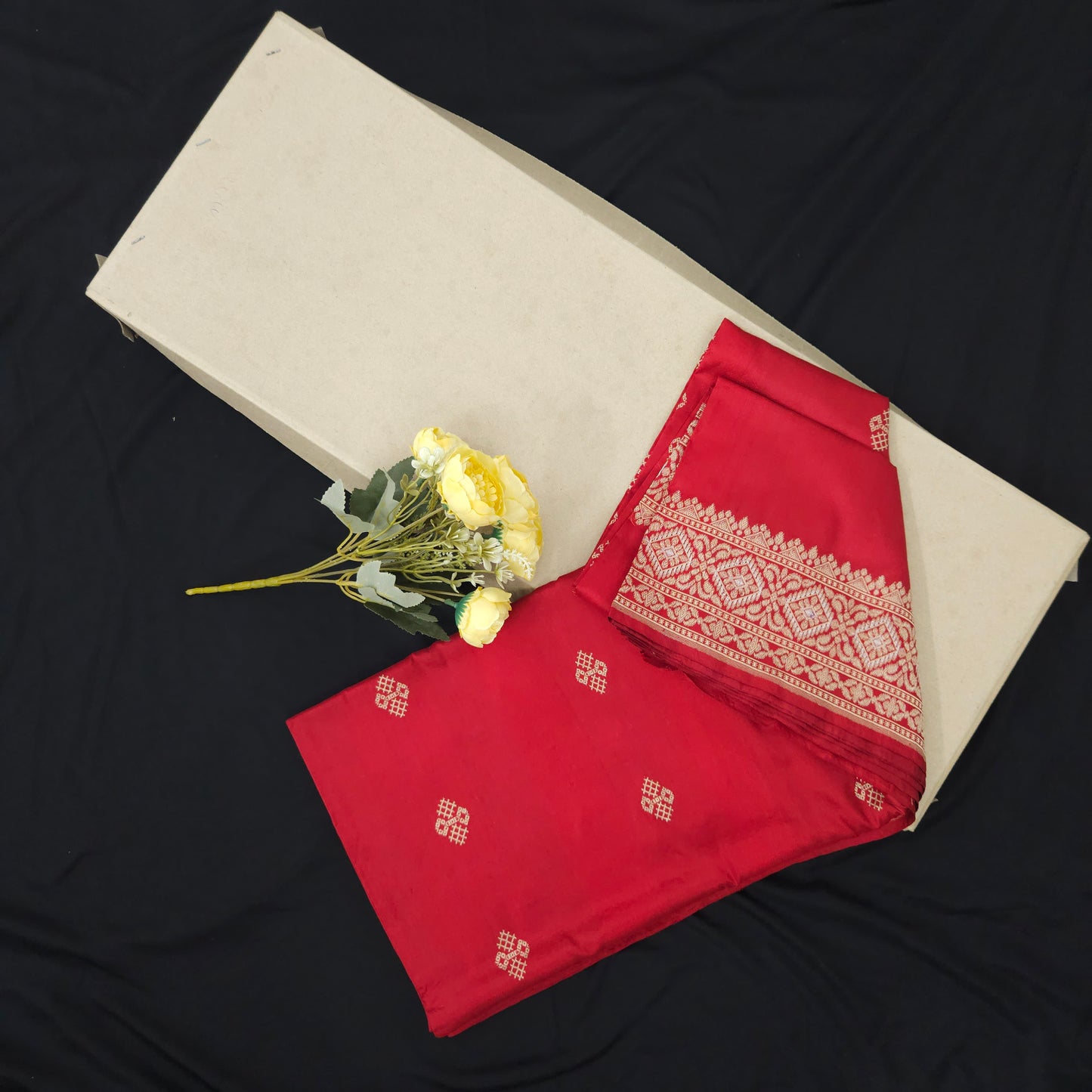 Red Pure Silk Saree