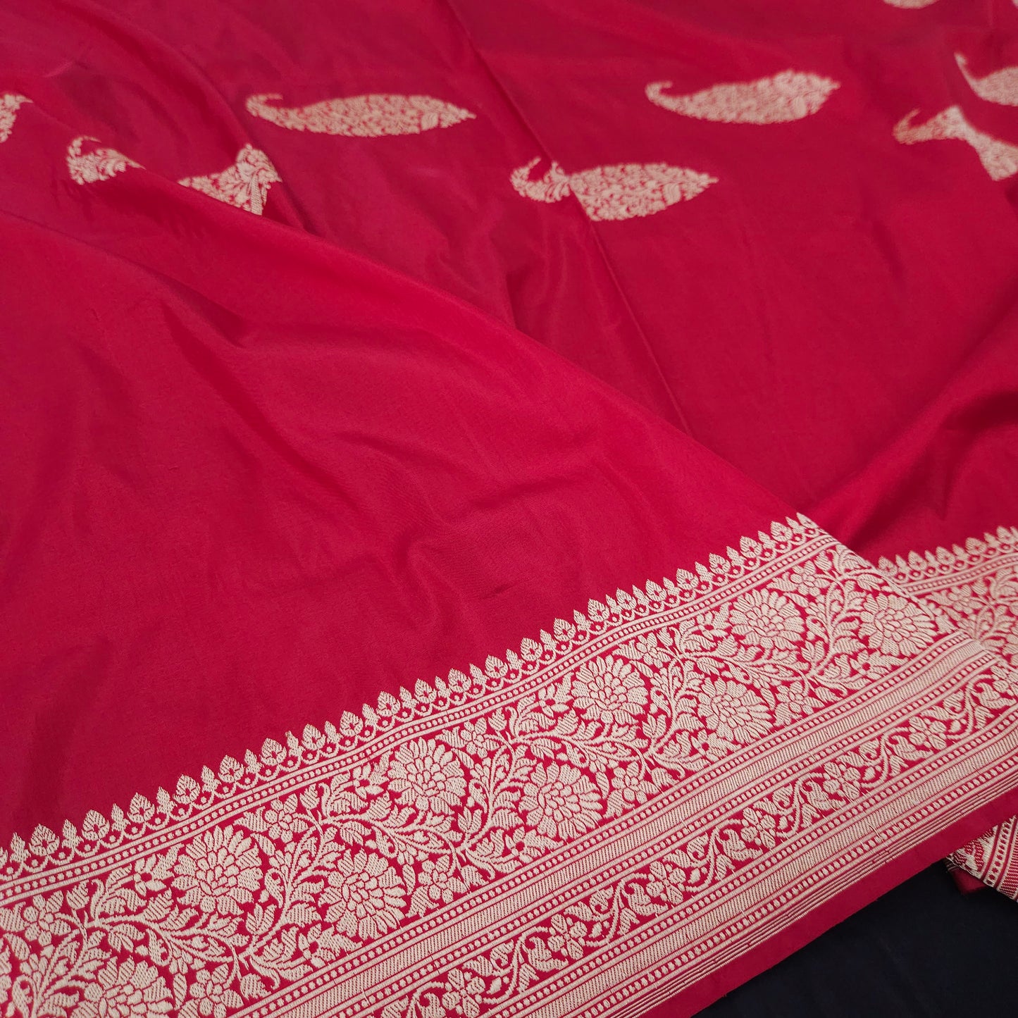 Red Pure Silk Saree