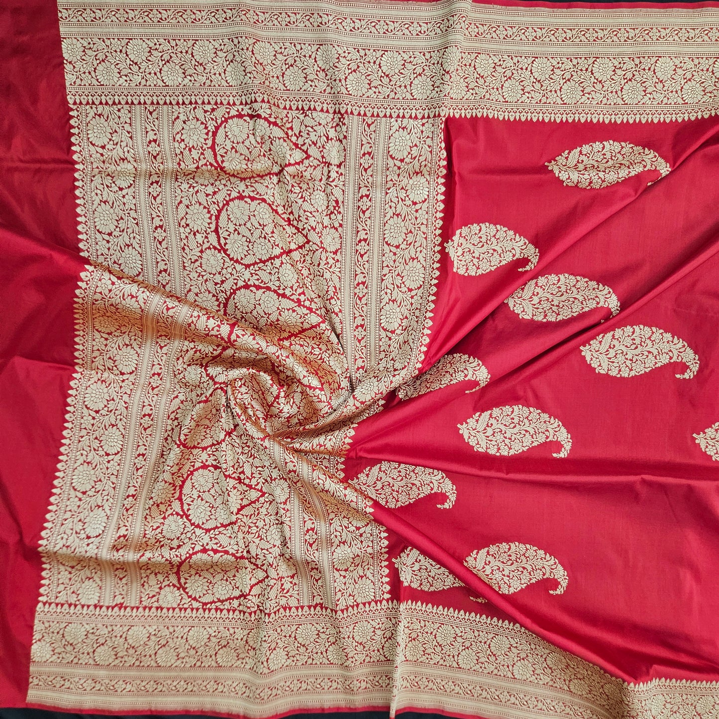 Red Pure Silk Saree