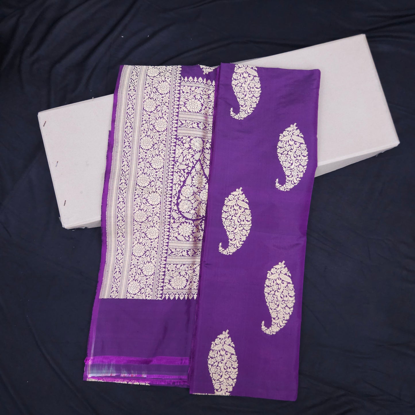 Magenta Pure Silk Saree
