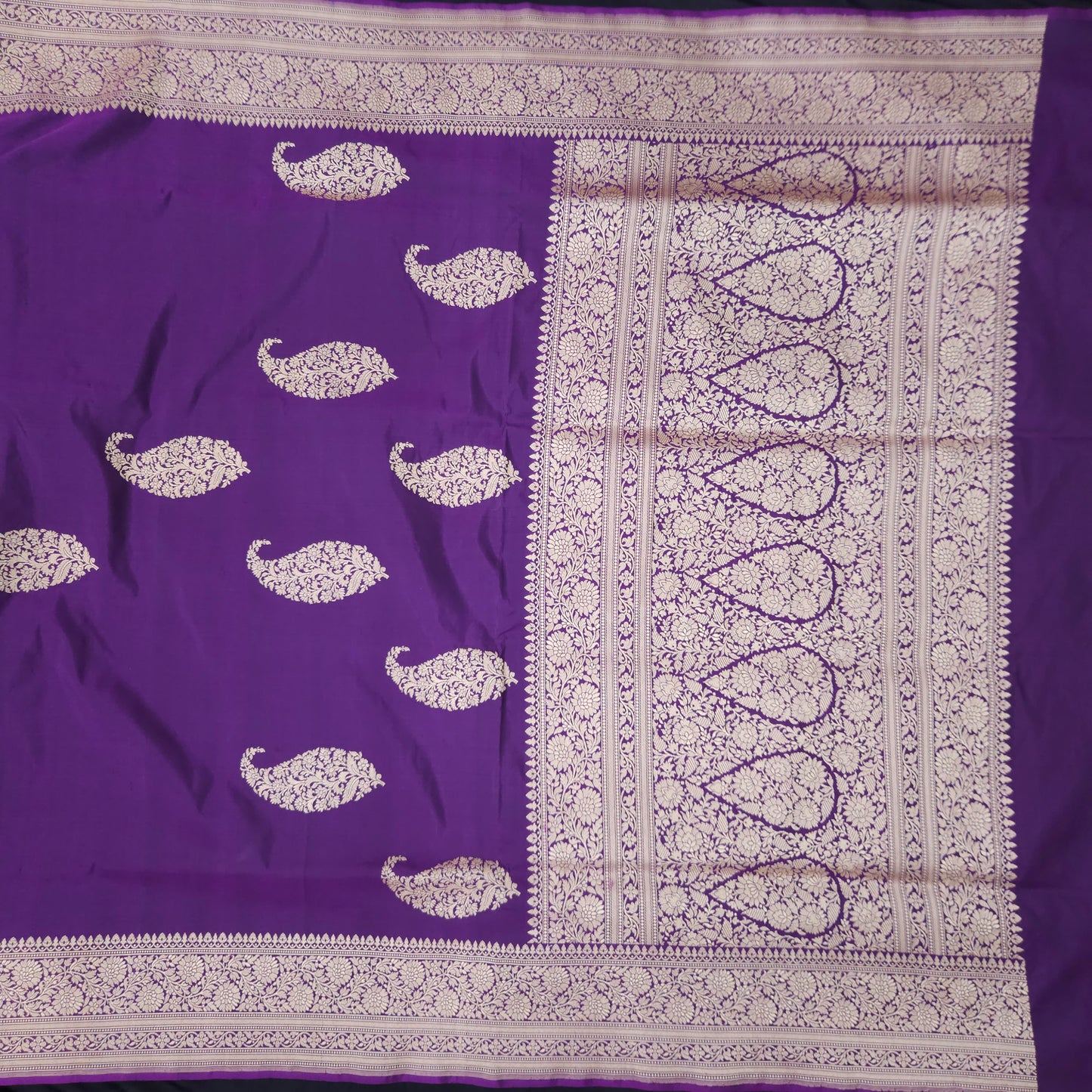 Magenta Pure Silk Saree