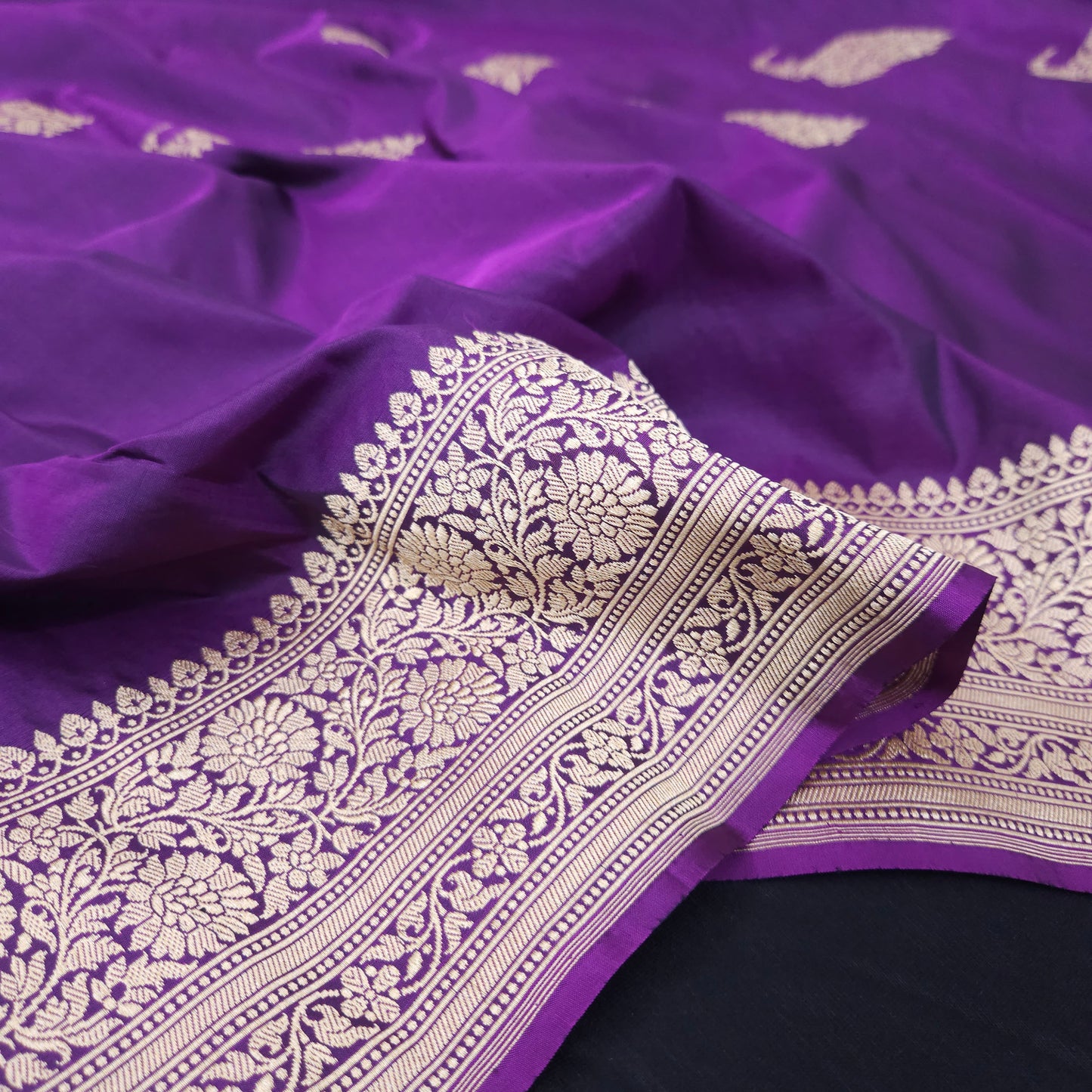 Magenta Pure Silk Saree