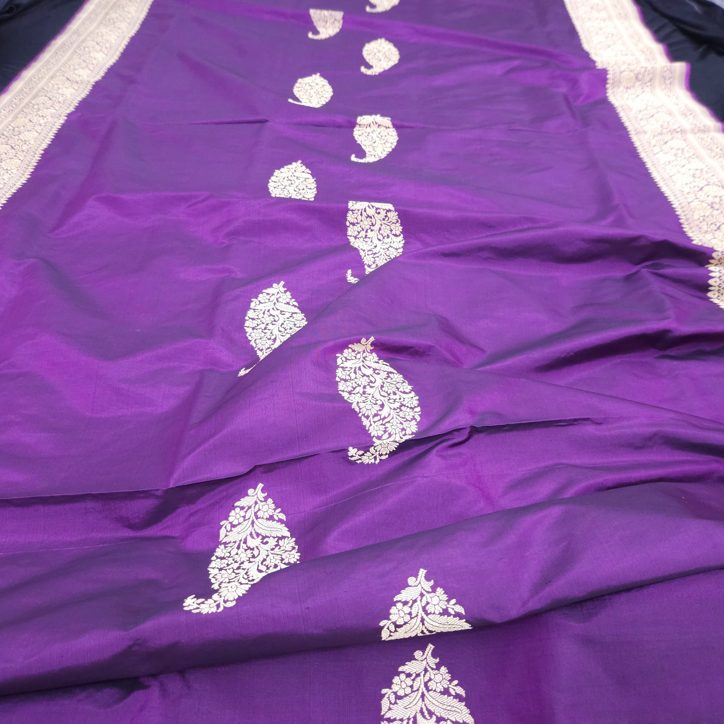 Magenta Pure Silk Saree