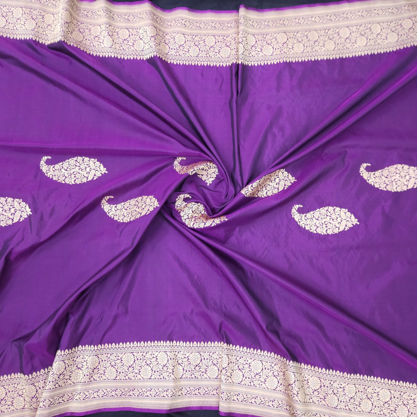Magenta Pure Silk Saree