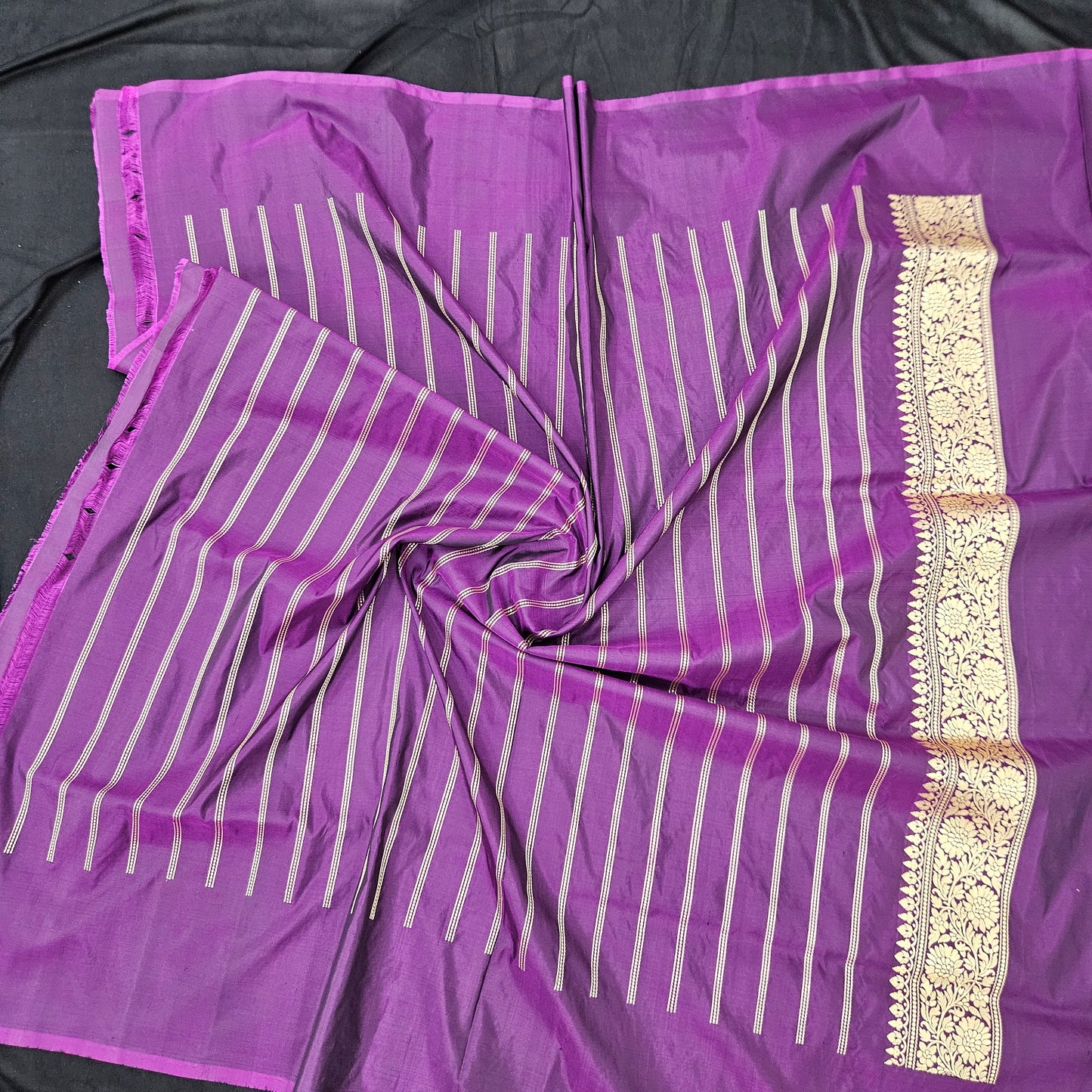 Magenta Pure Silk Saree