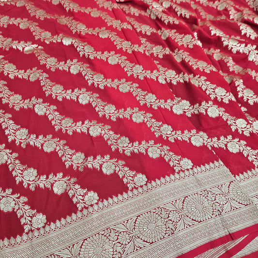Red Chiffon Saree