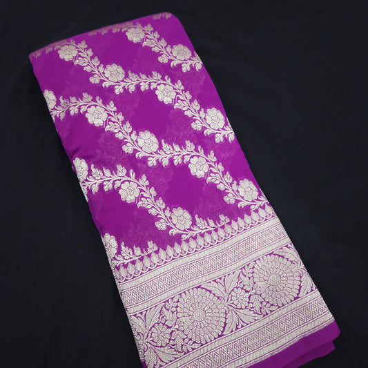Magenta Chiffon Saree
