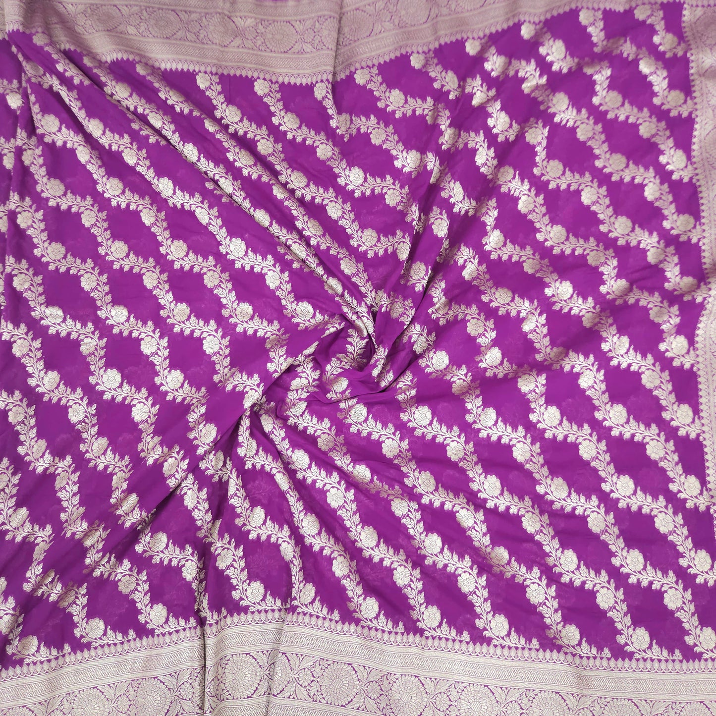 Magenta Chiffon Saree