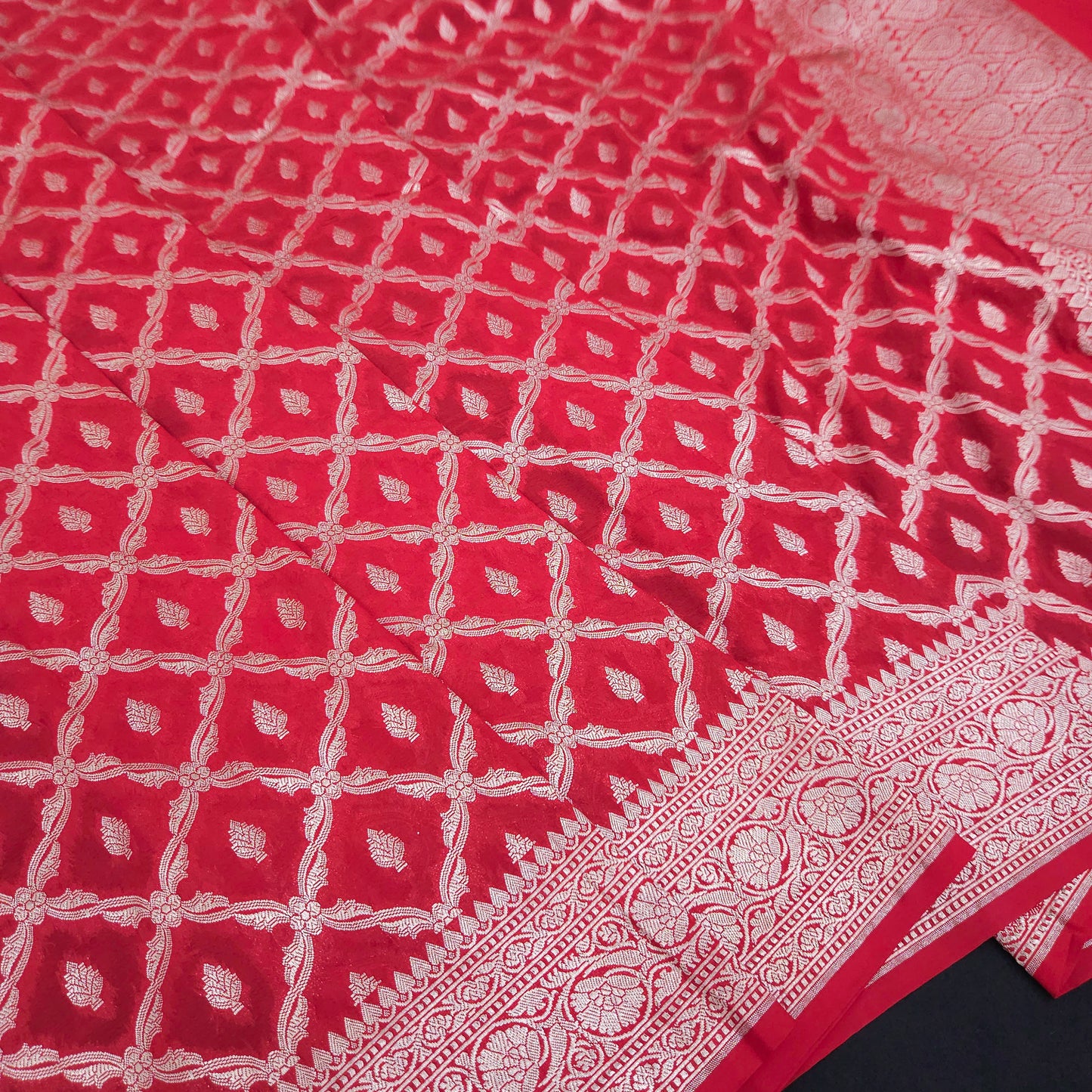 Red Georgette Chiffon Saree