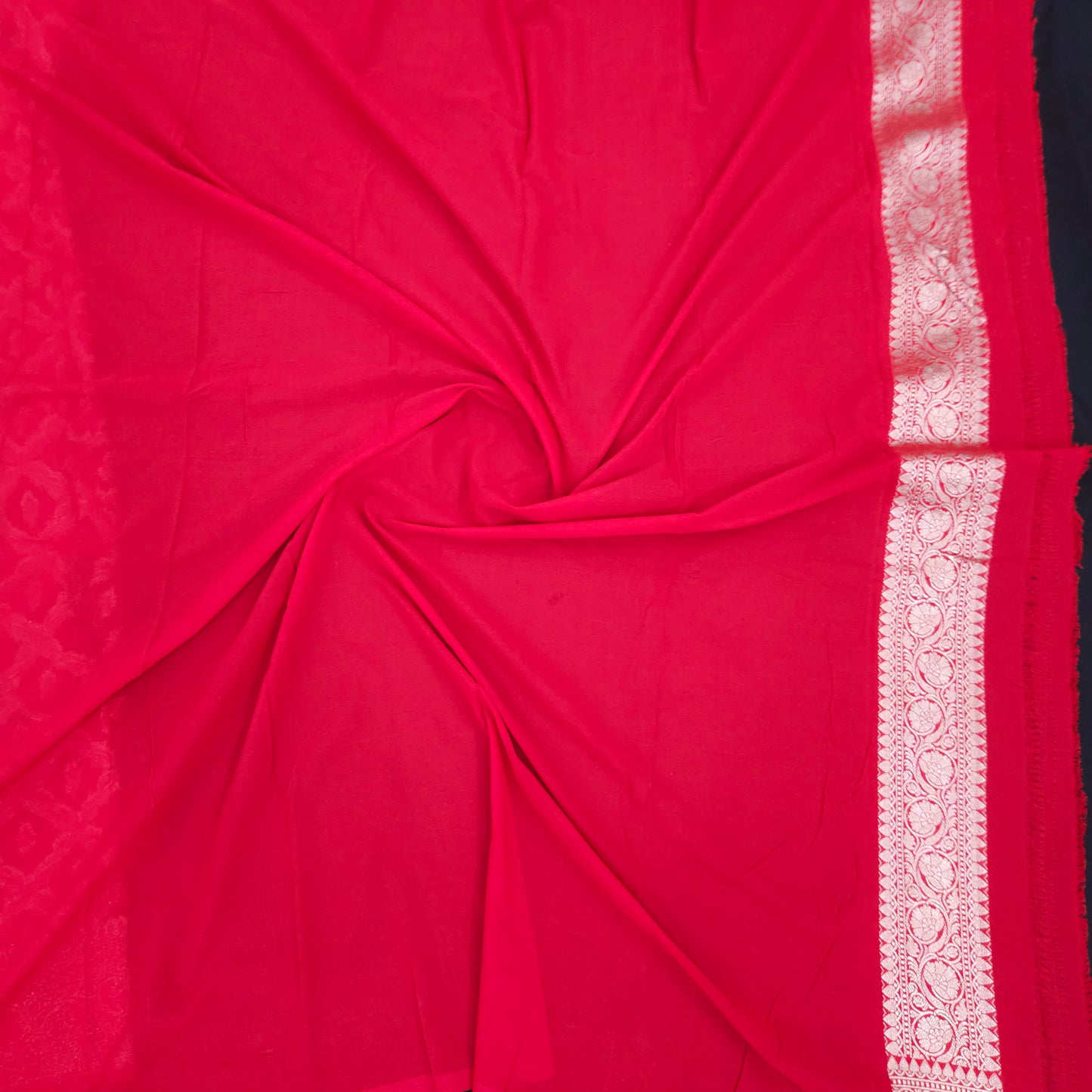 Red Chiffon Saree