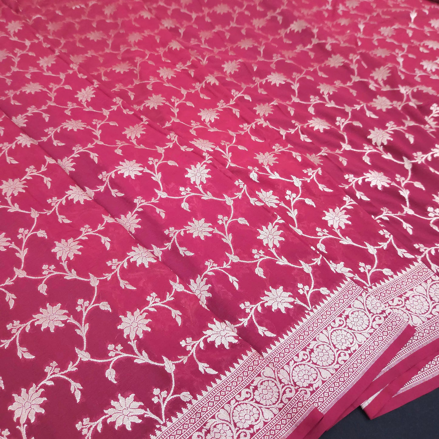 Mehroon Georgette Chiffon Saree