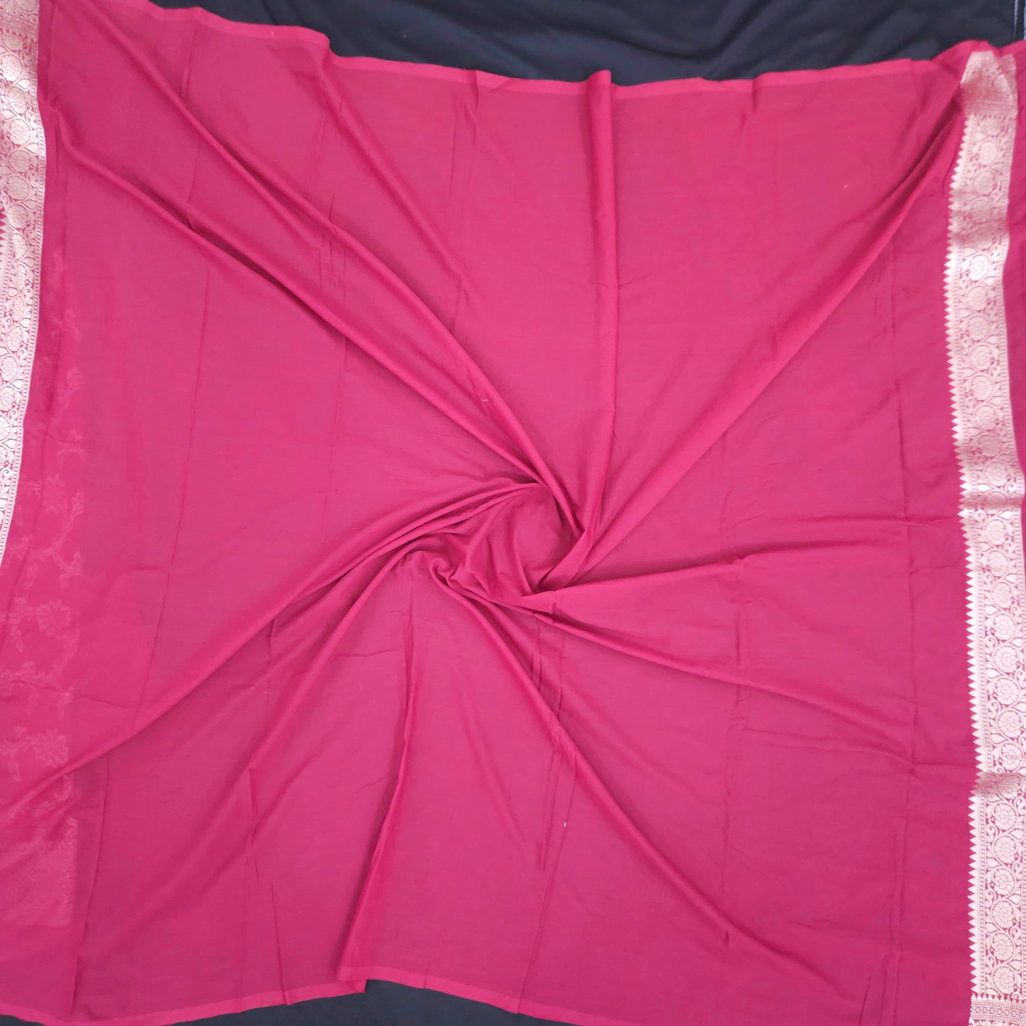 Mehroon Georgette Chiffon Saree