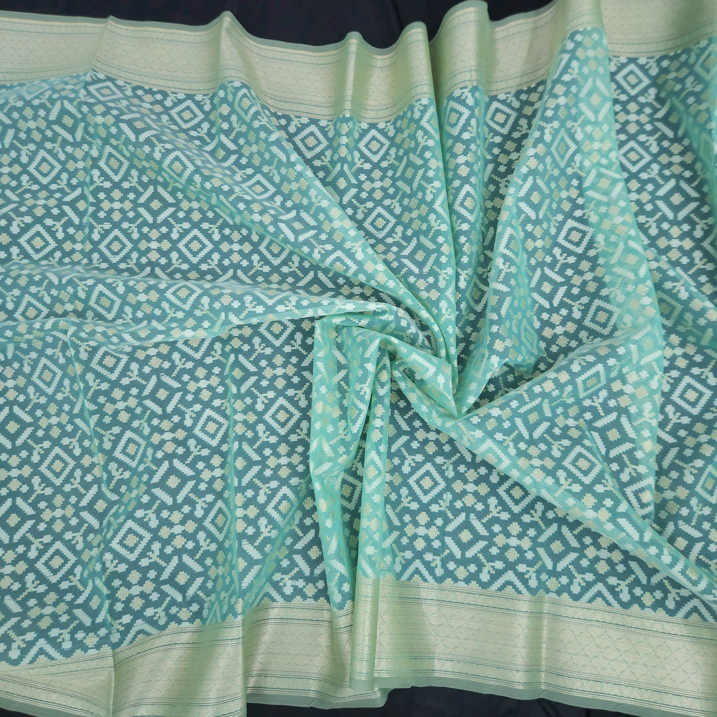 Blue Kohra Saree