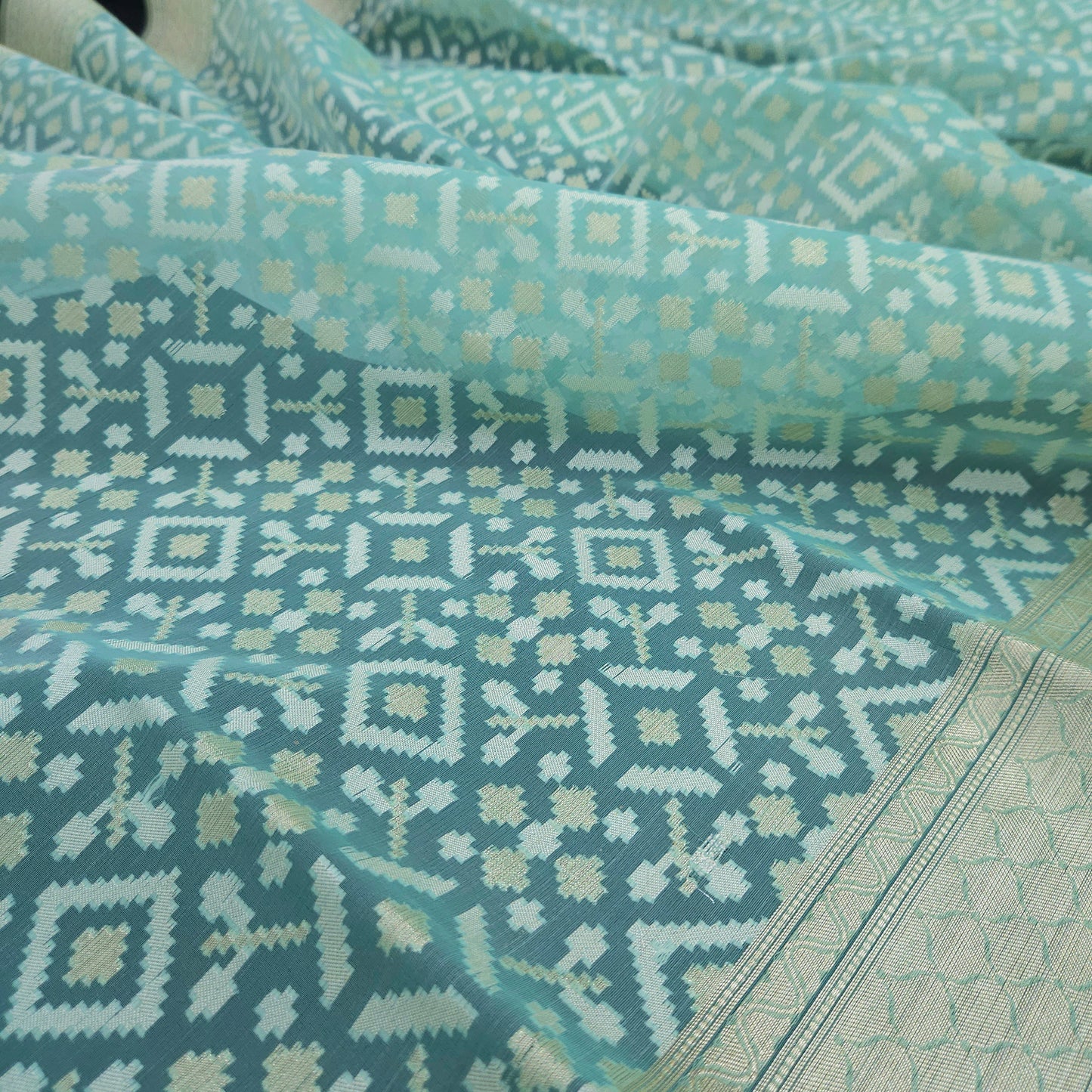 Blue Kohra Saree