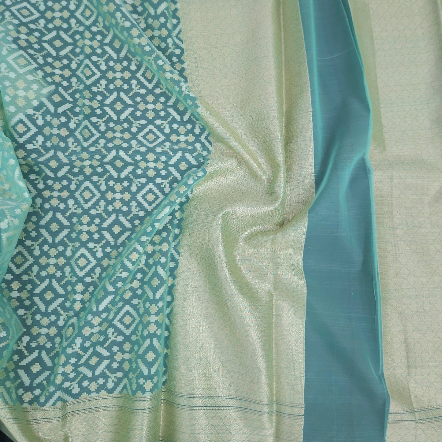 Blue Kohra Saree