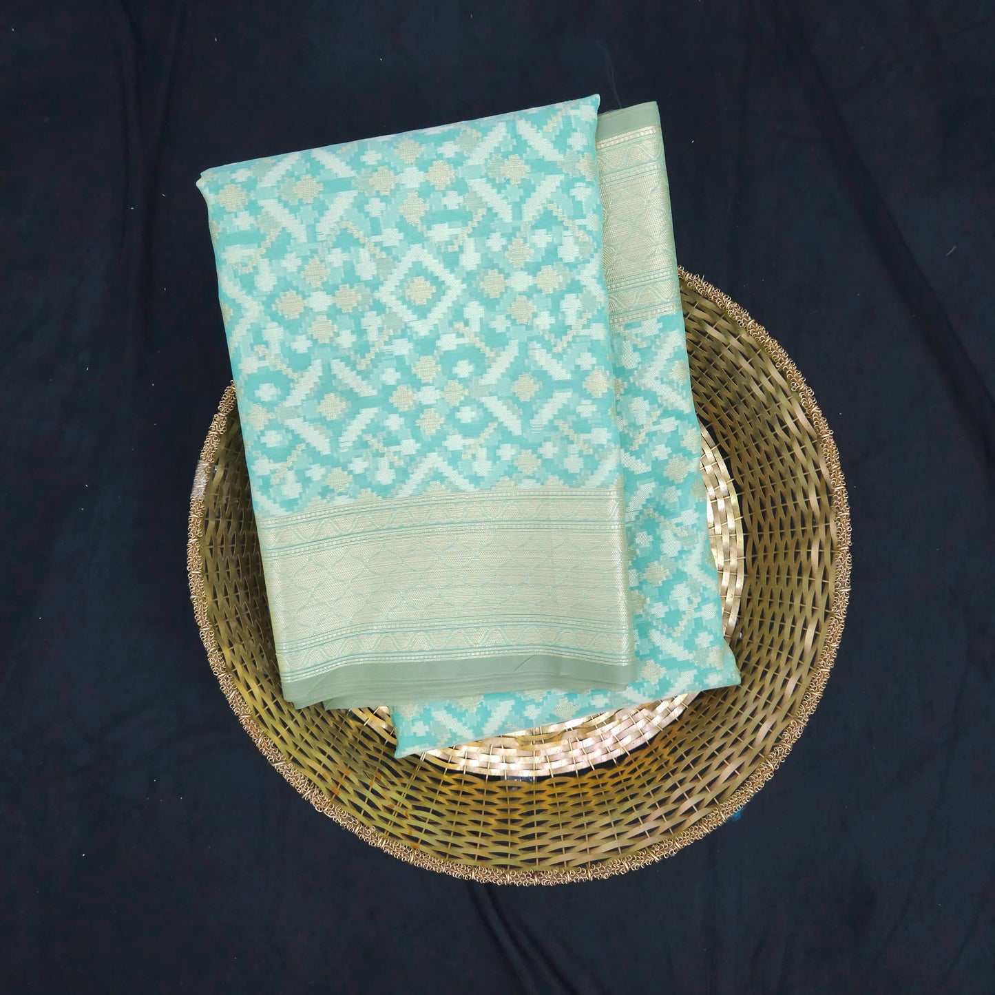 Blue Kohra Saree