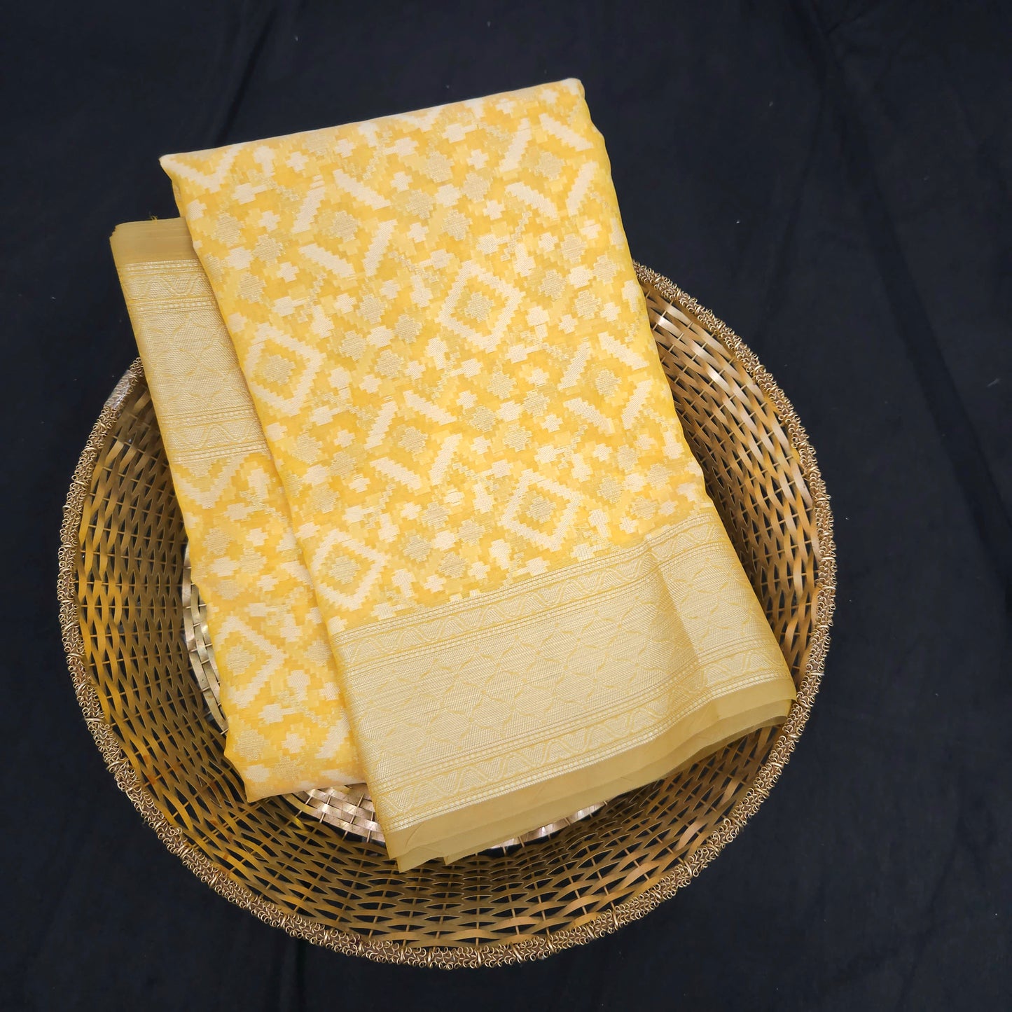 Yellow Kohra Saree