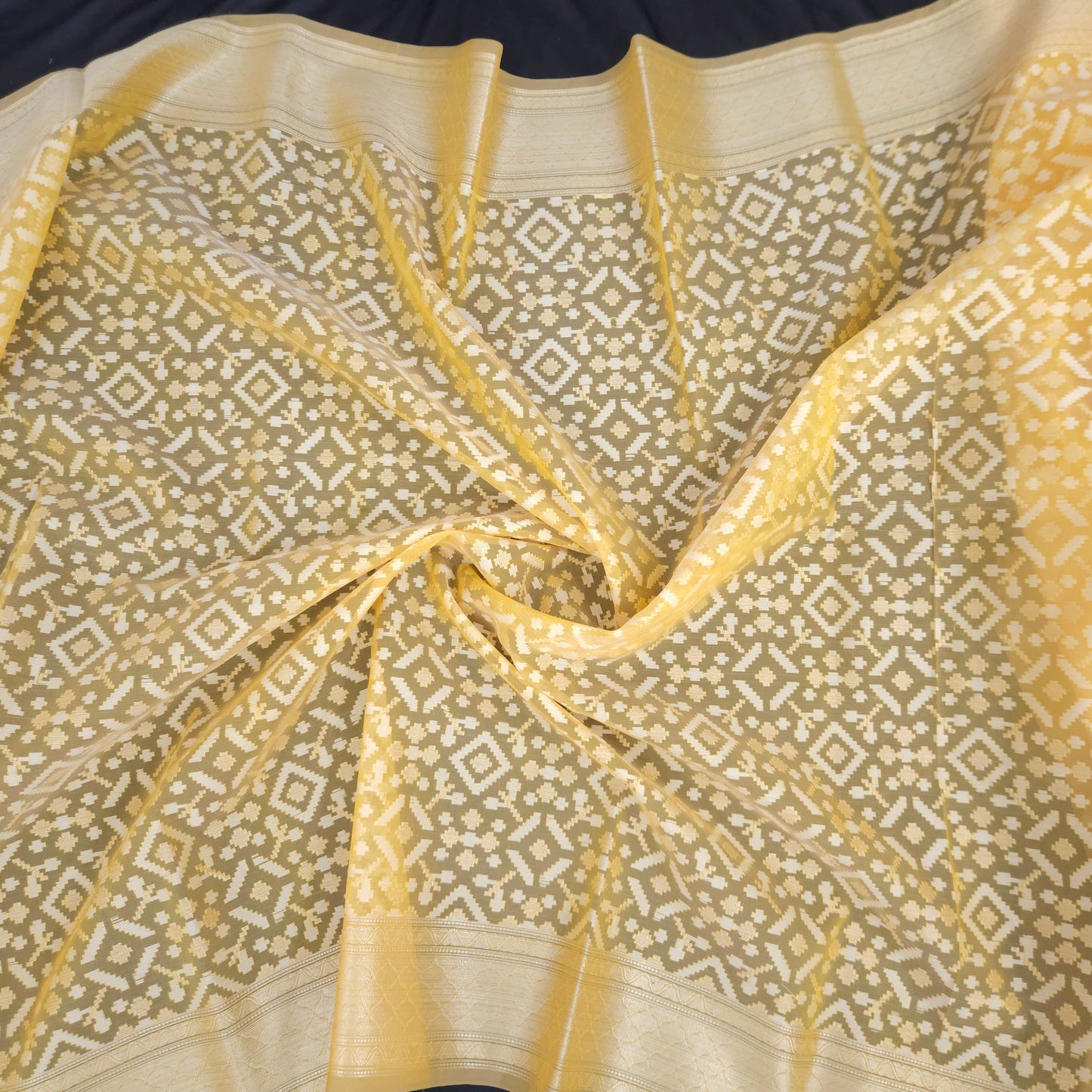 Yellow Kohra Saree