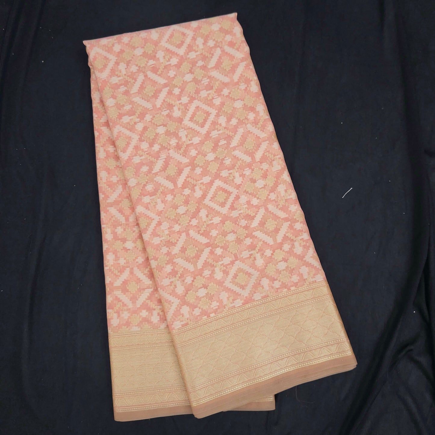 Peach Kohra Saree