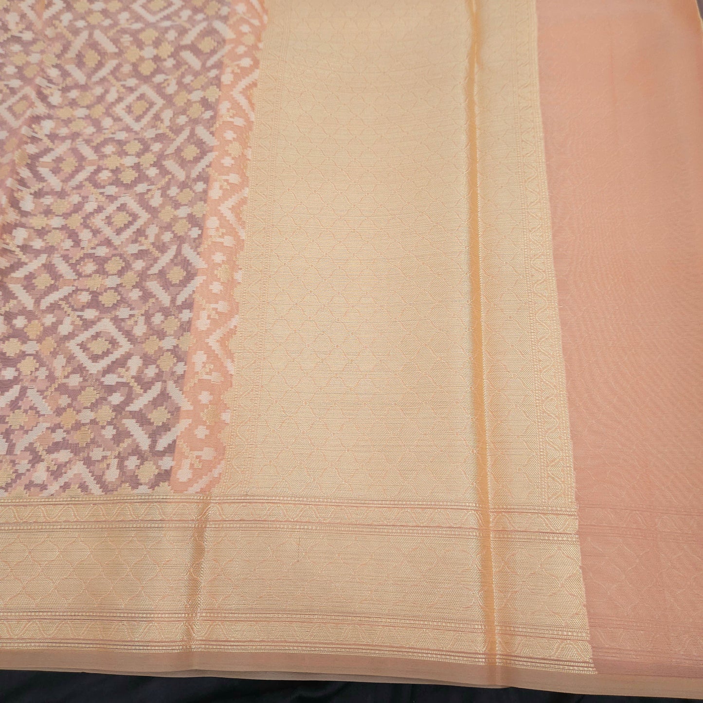 Peach Kohra Saree