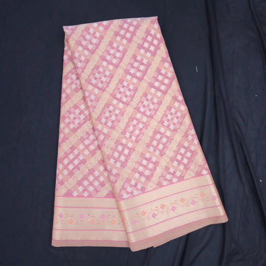 Pink Meenakari Kohra Saree