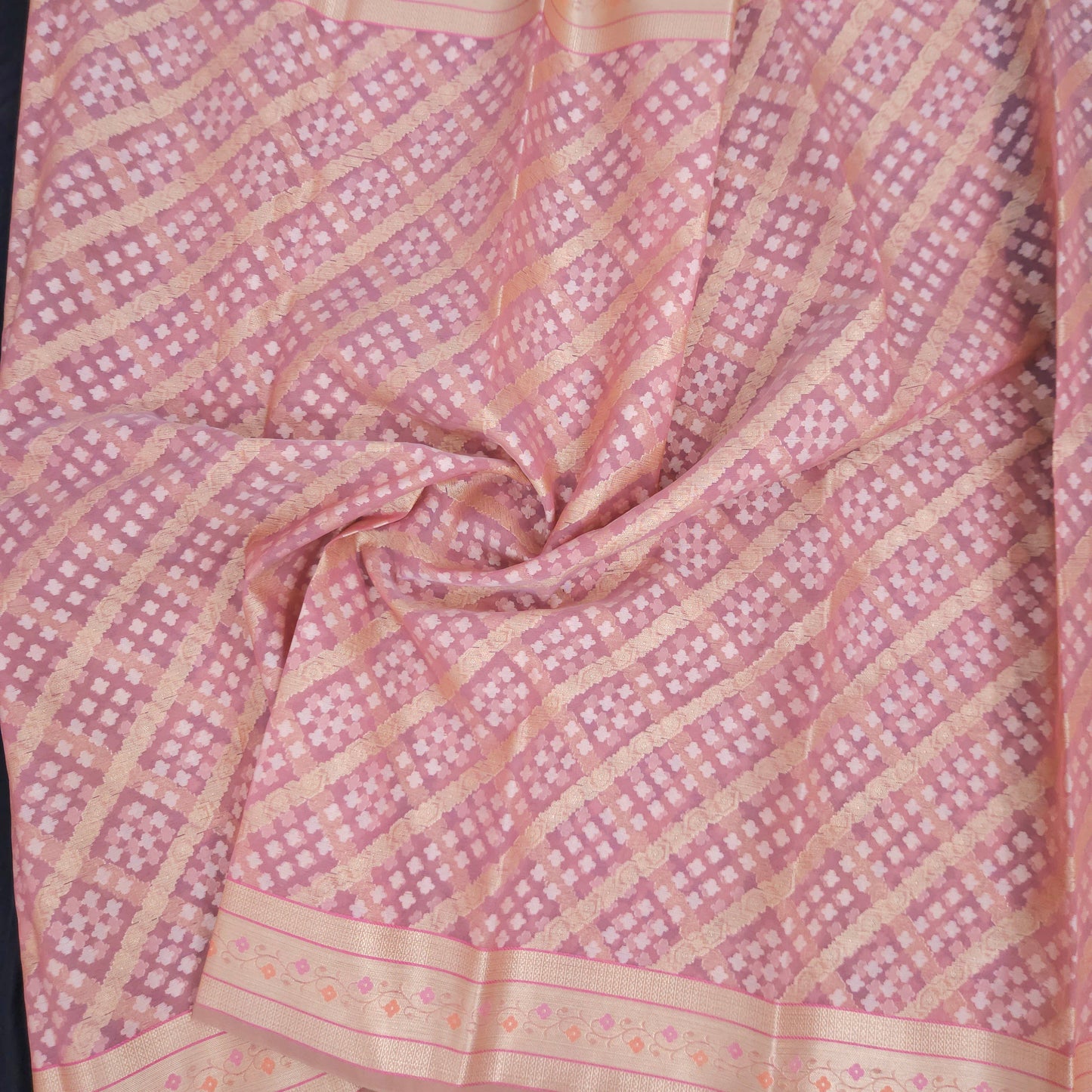 Pink Meenakari Kohra Saree
