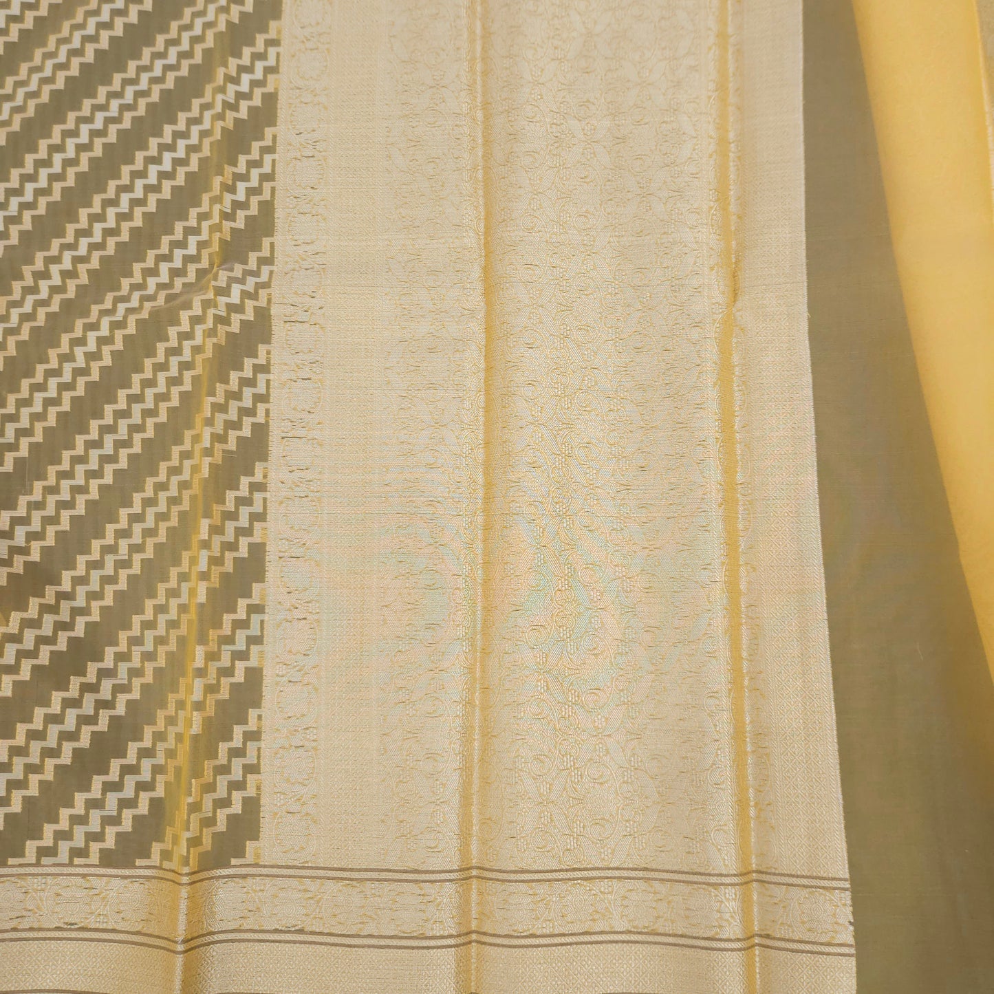 Mustard Yellow Kohra Saree
