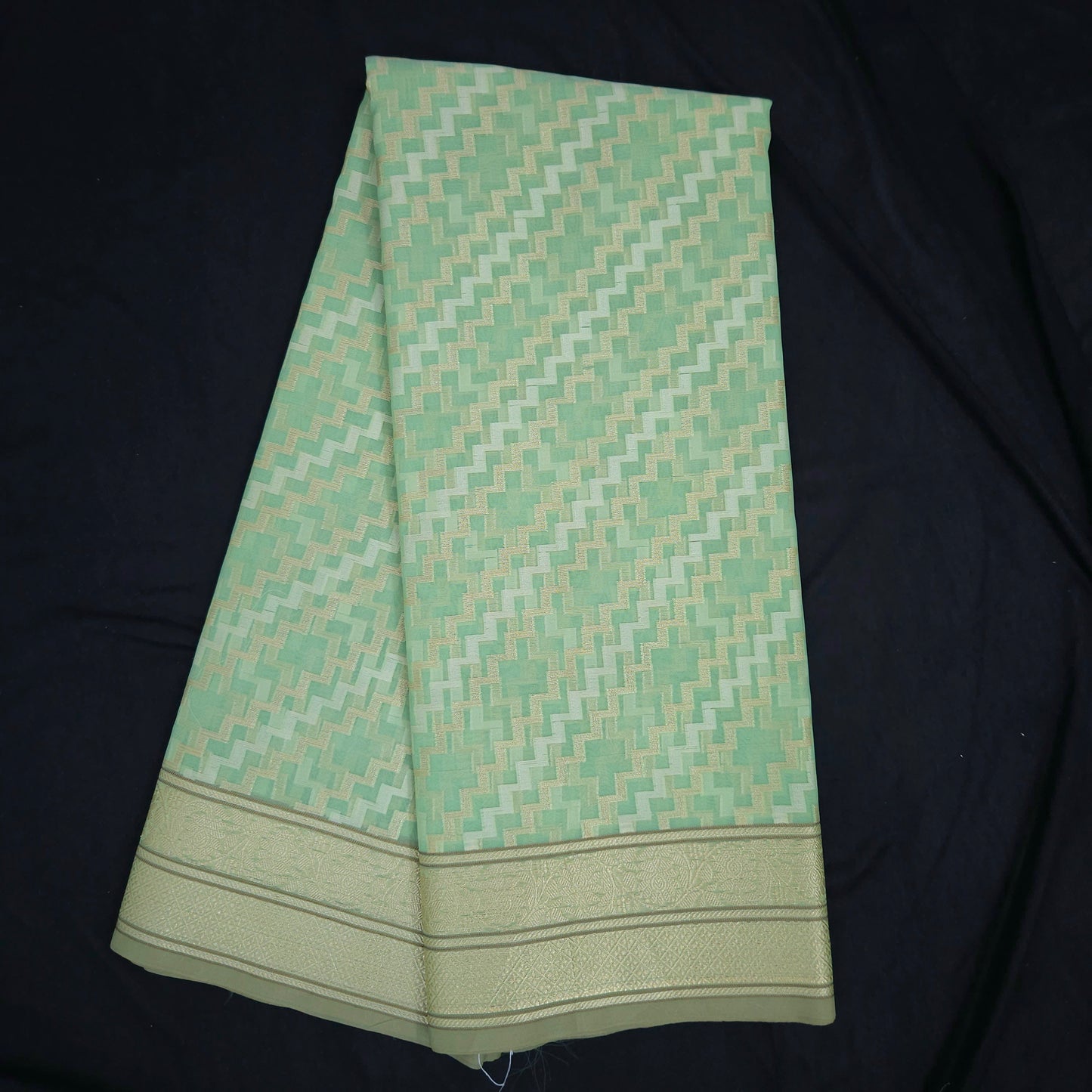 Sea Green Kohra Saree
