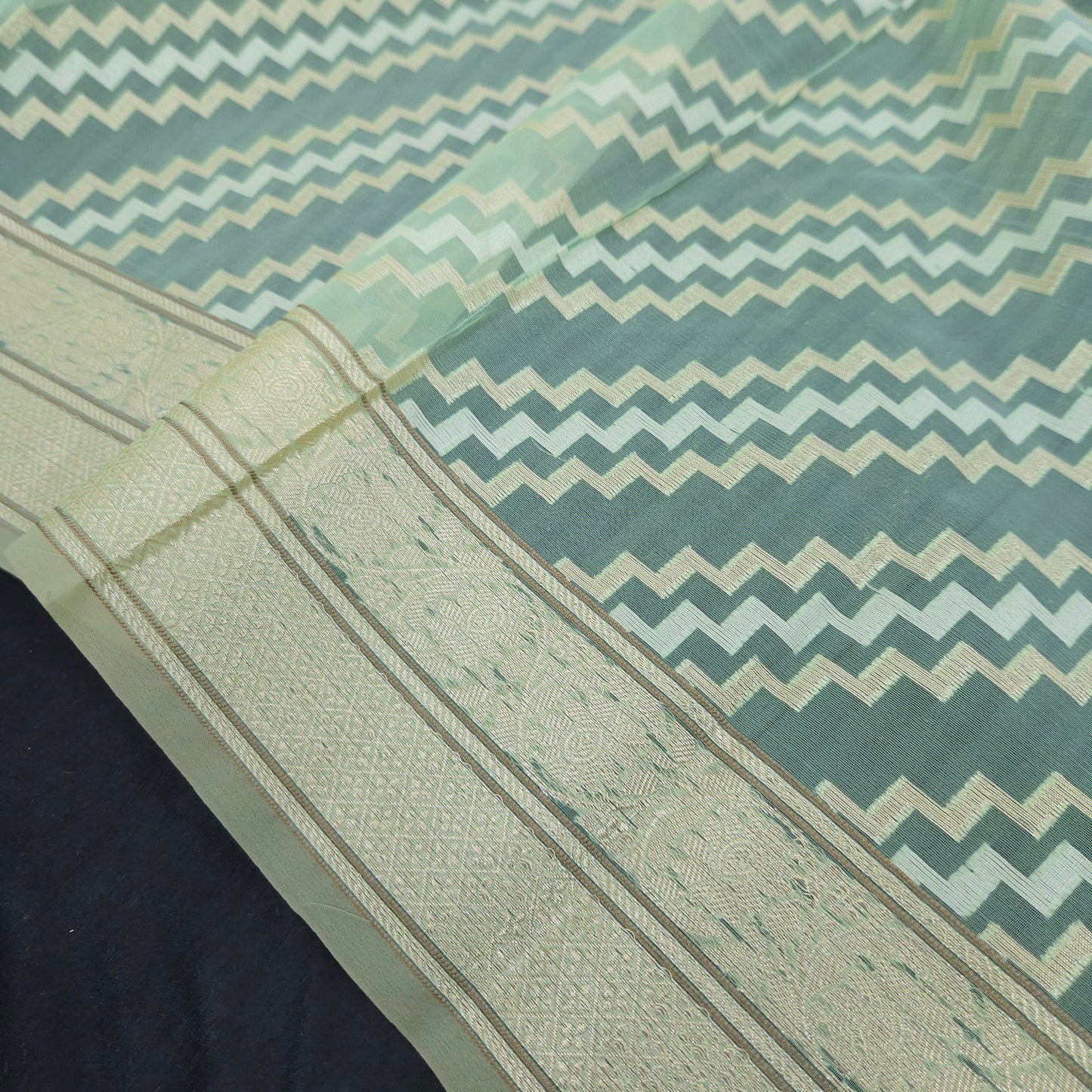 Sea Green Kohra Saree