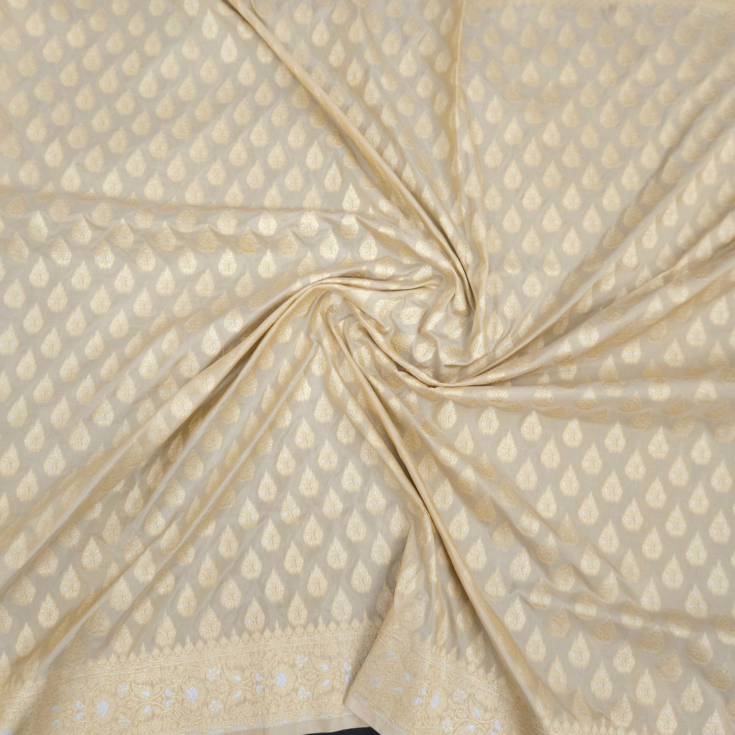 Off White Pure Silk Saree
